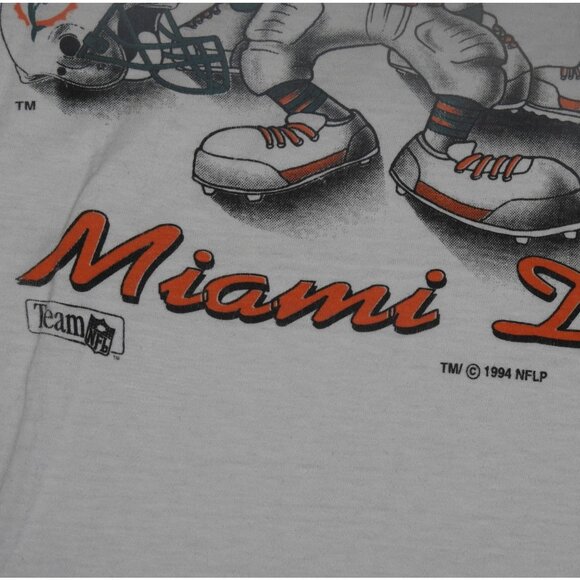 Vintage 1994 Miami Dolphins Looney Tunes Double Sided T-Shirt Men's Large - Picture 12 of 13